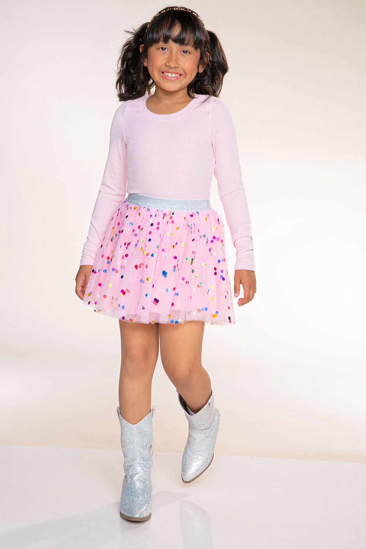 Tulle Party Skirt - Pink Foil Confetti - NEW!