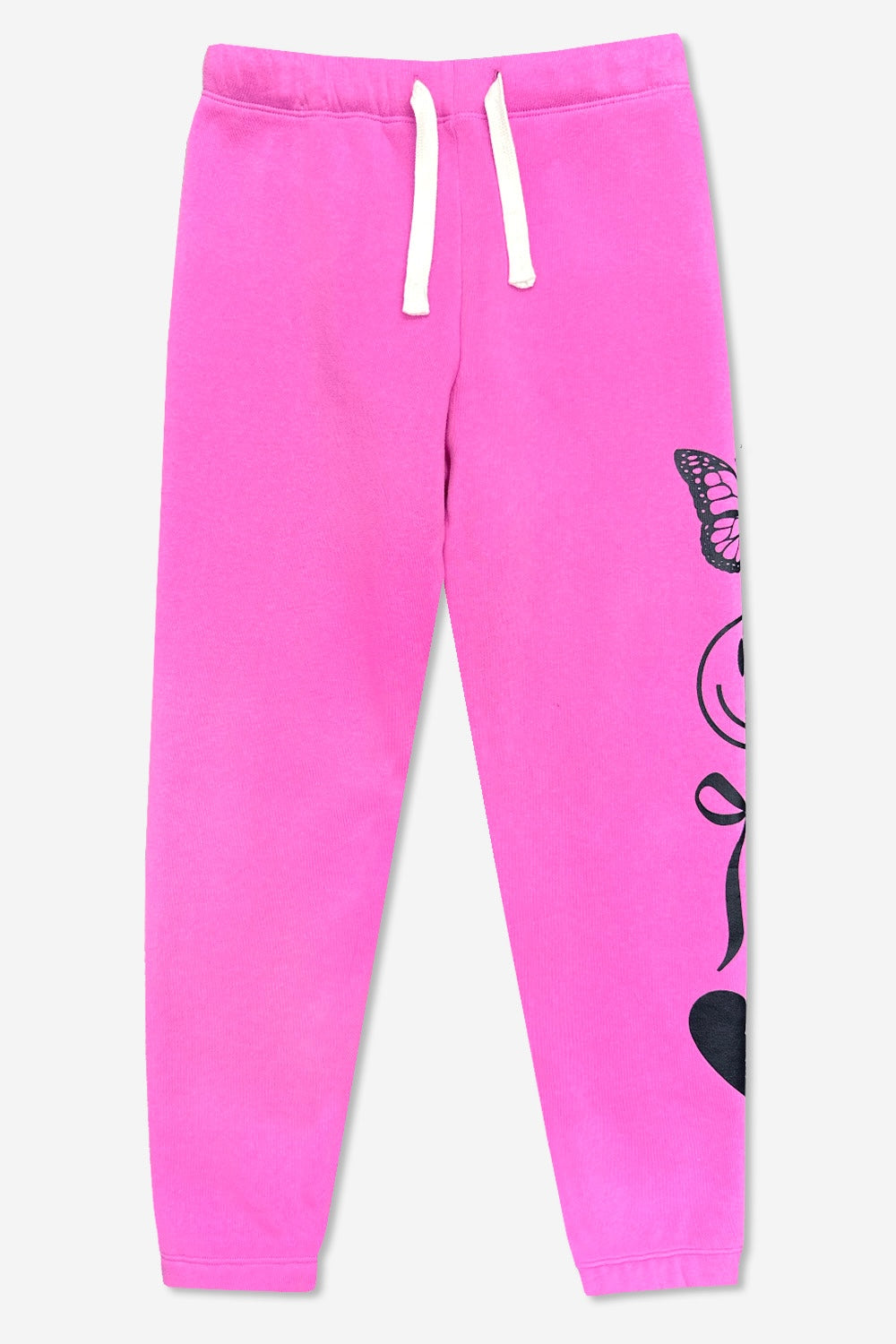 Cotton Soft French Terry Sweatpant ••• - Grey Pink Blue Stripe