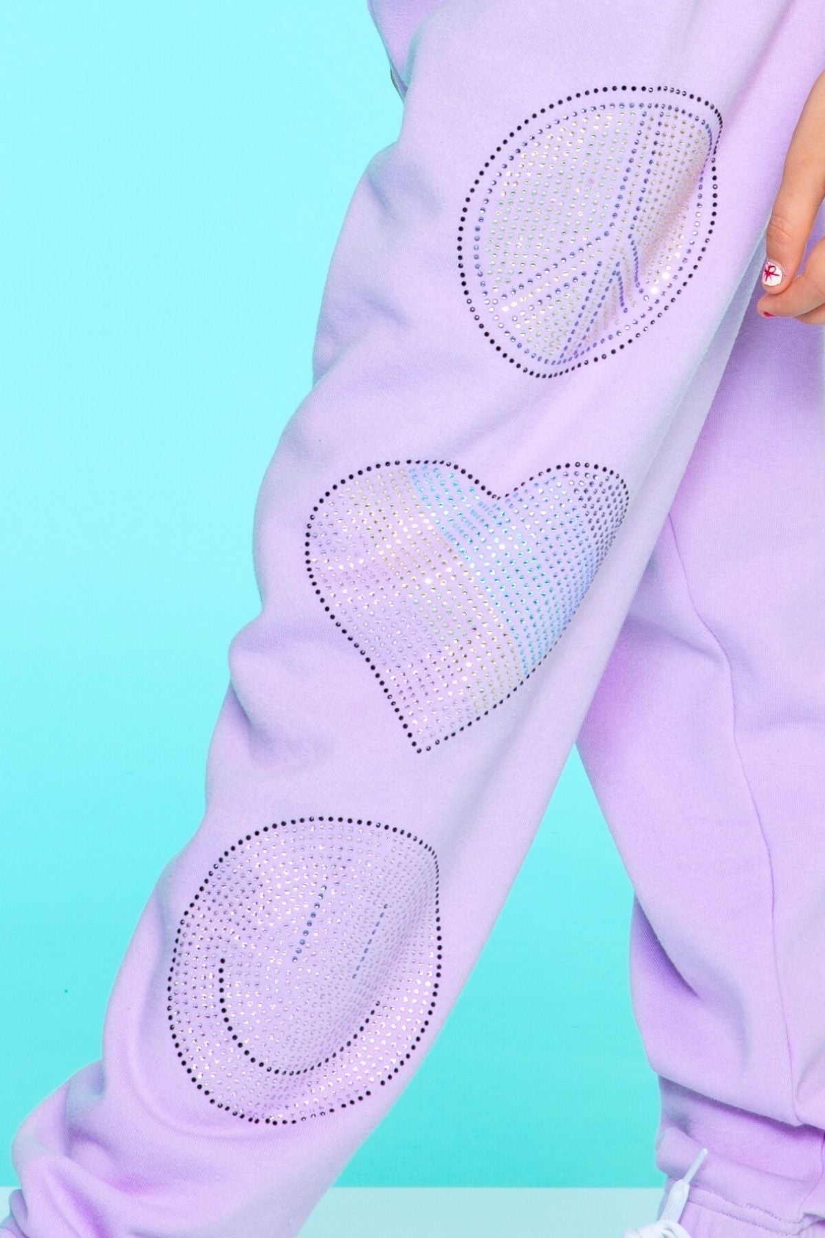 Cotton Soft French Terry Sweatpant ••• - Grey Pink Blue Stripe