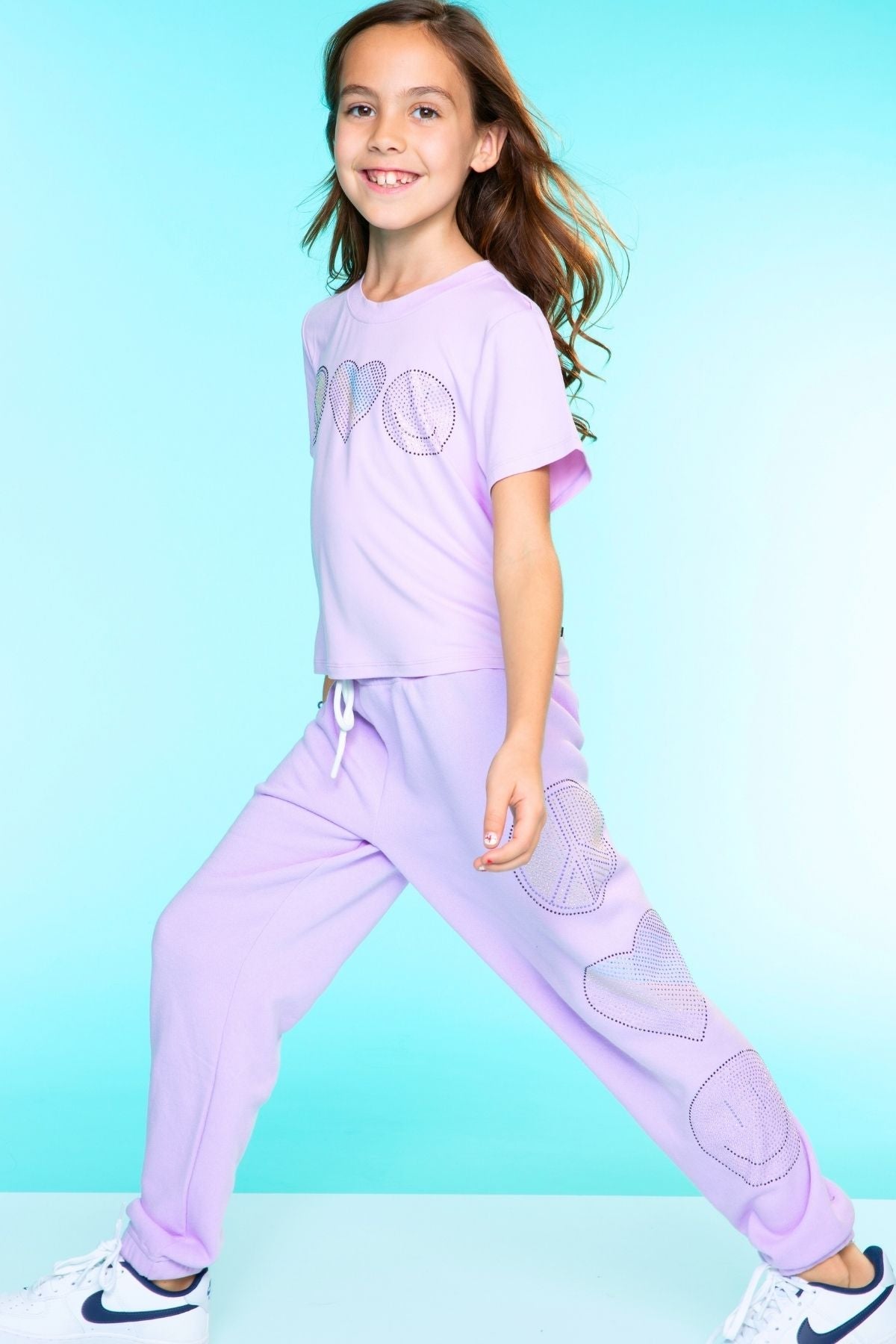 Cotton Soft French Terry Sweatpant ••• - Grey Pink Blue Stripe