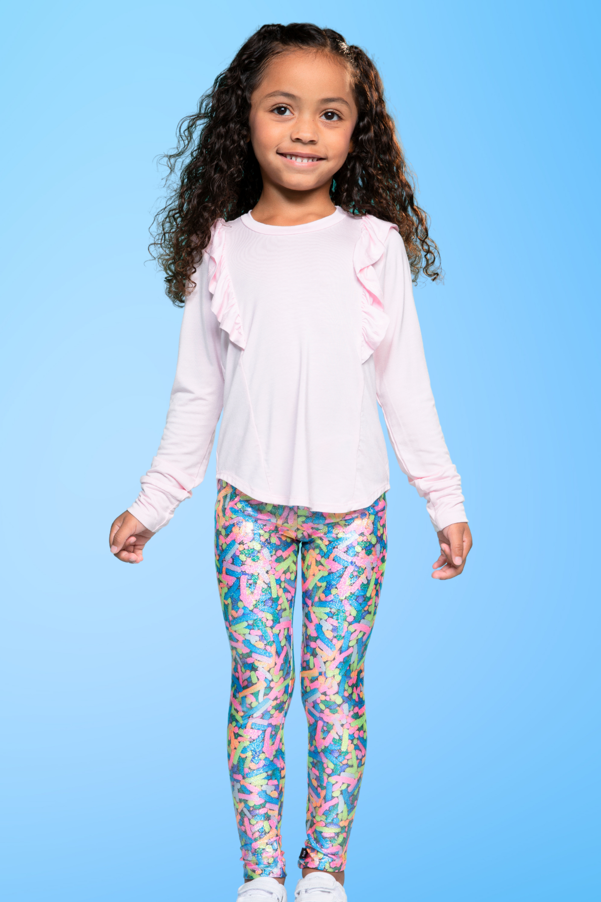 Glitter Foil High Shine Legging - Rainbow Glitter - NEW!