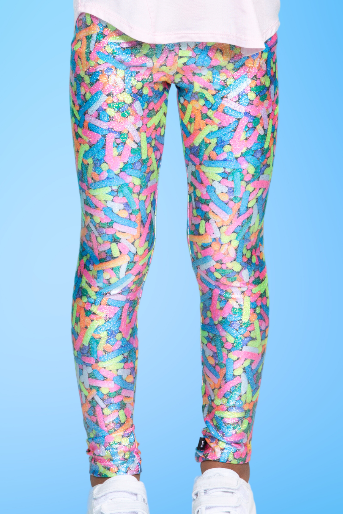 Glitter Foil High Shine Legging - Rainbow Glitter - NEW!