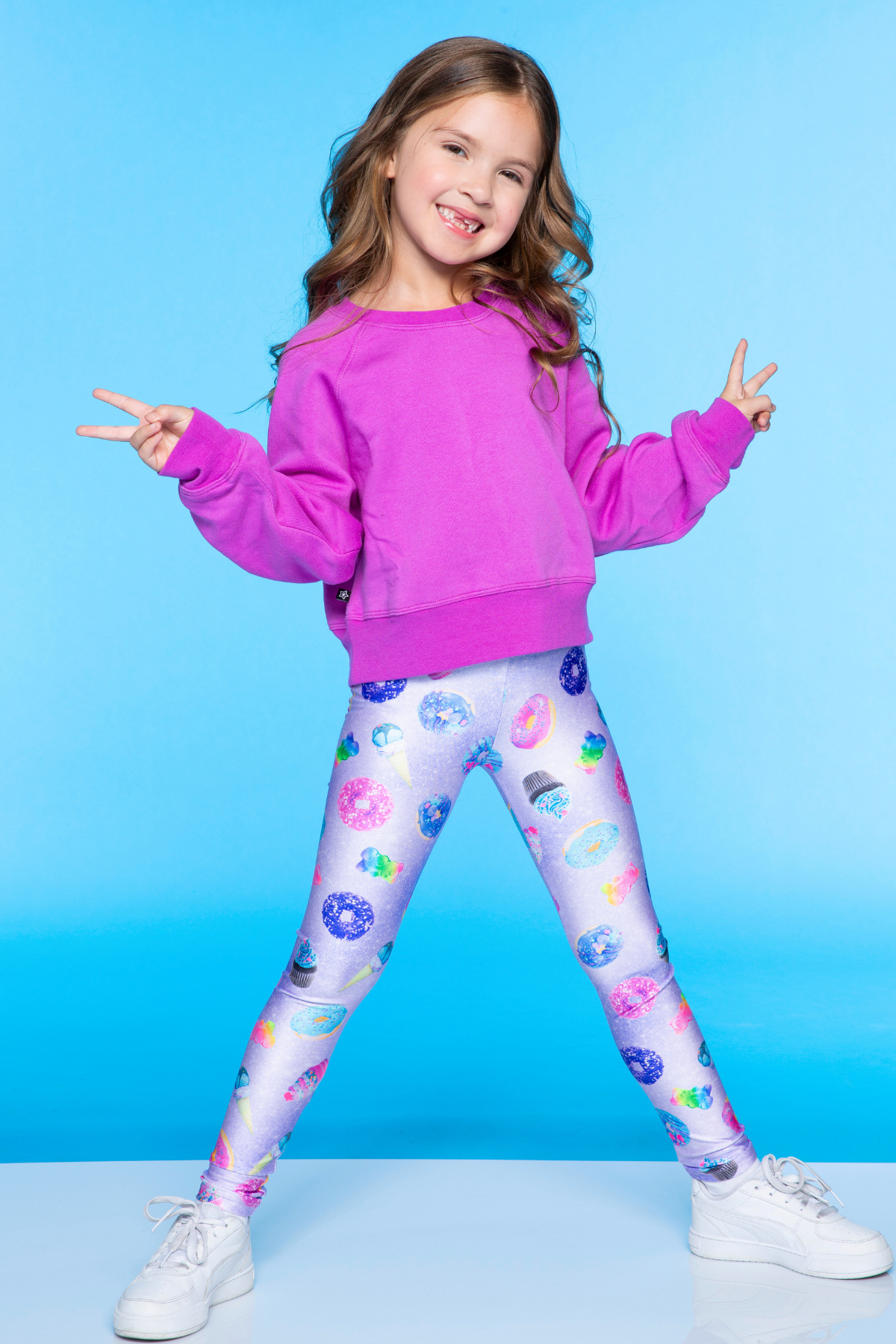 High Shine Long Legging - Silver Glitter