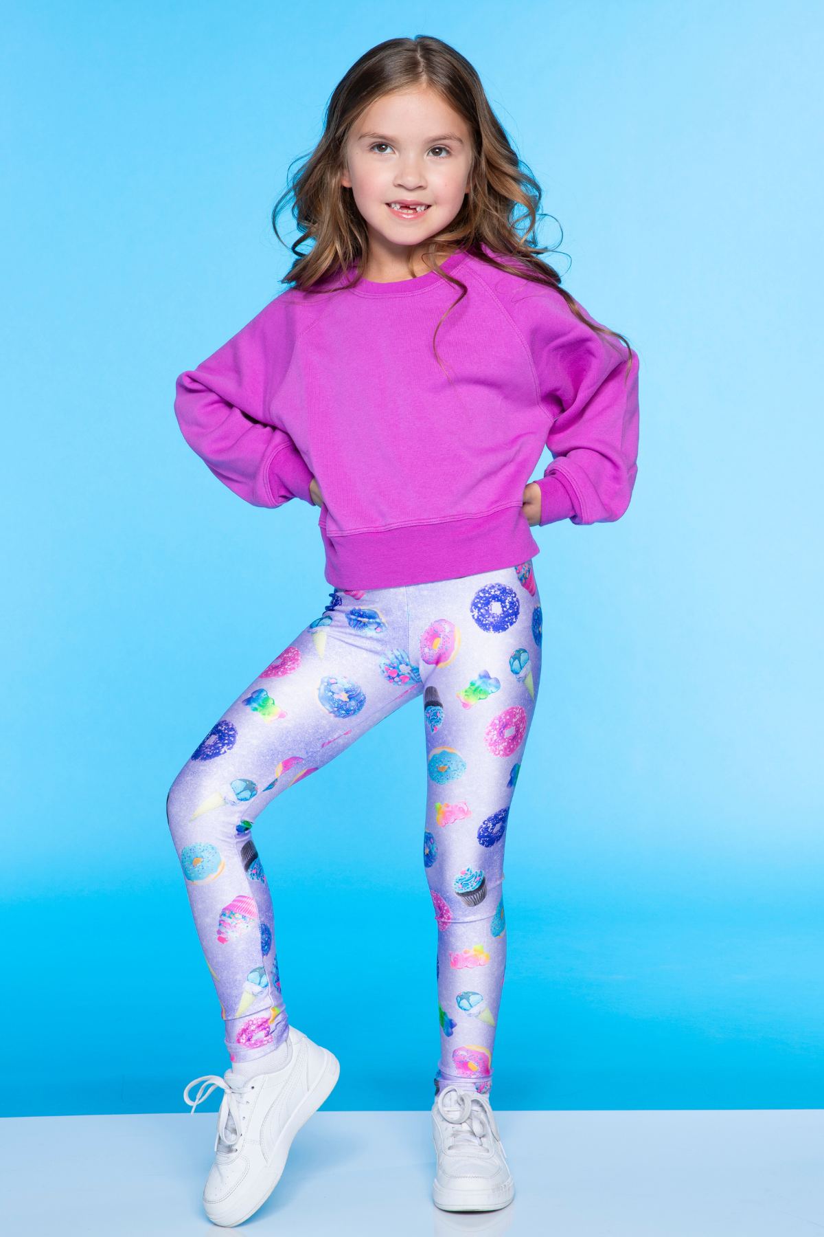 High Shine Long Legging - Silver Glitter