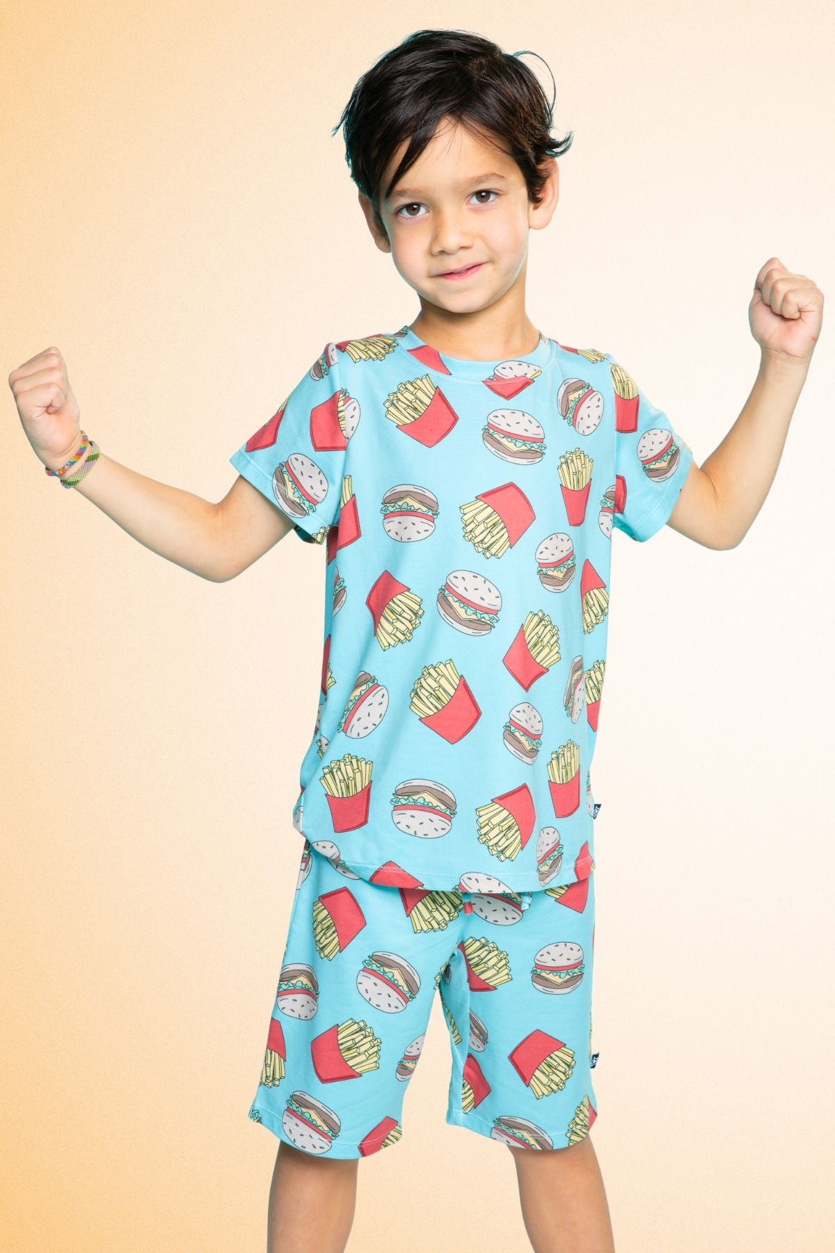Simply Soft Short Sleeve Tee & Lounge Short - Burger & Fries - On Sale!