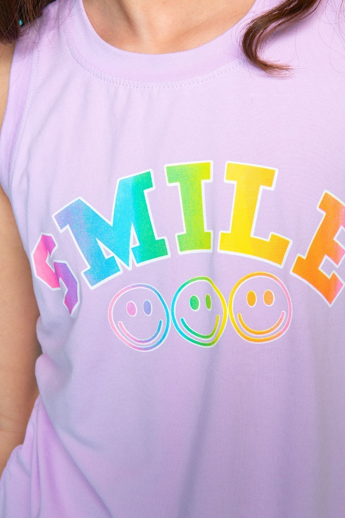 Simply Soft Easy Tank - Lt Pink Gummy Bear Rainbow