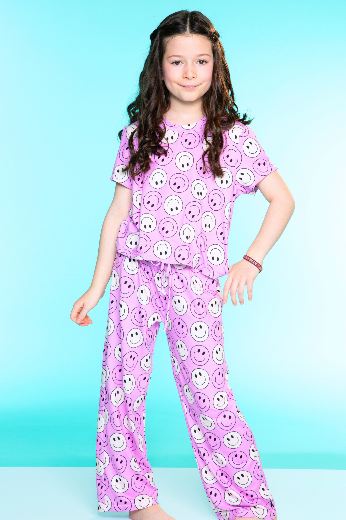 Simply Soft Easy Tee & Karate Pant - Pink Gingham Leopard