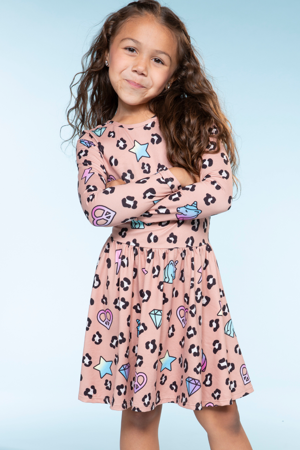 Simply Soft Long Sleeve Be Happy Dress.. - Rainbow Star