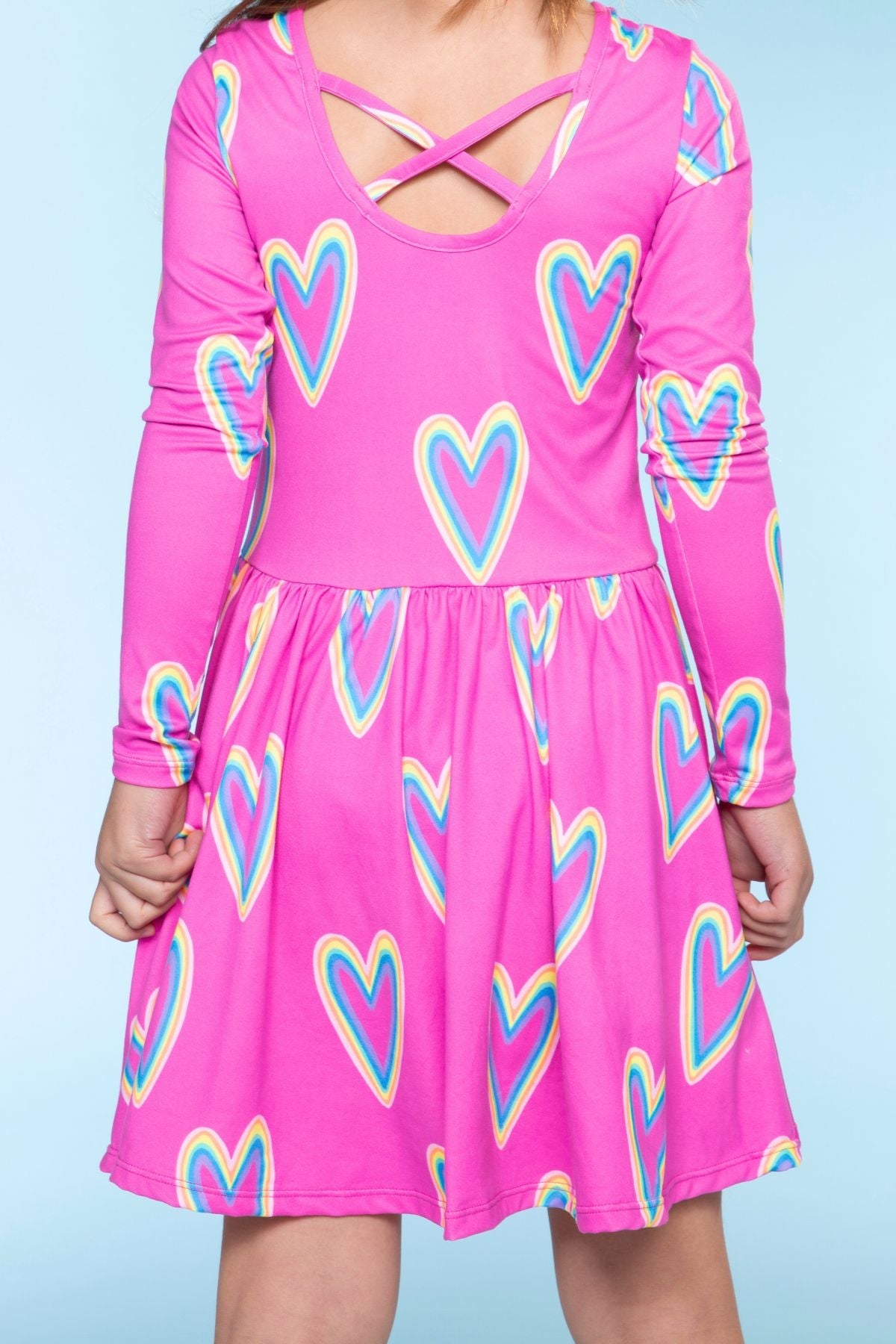 Simply Soft Long Sleeve Be Happy Dress.. - Rainbow Star