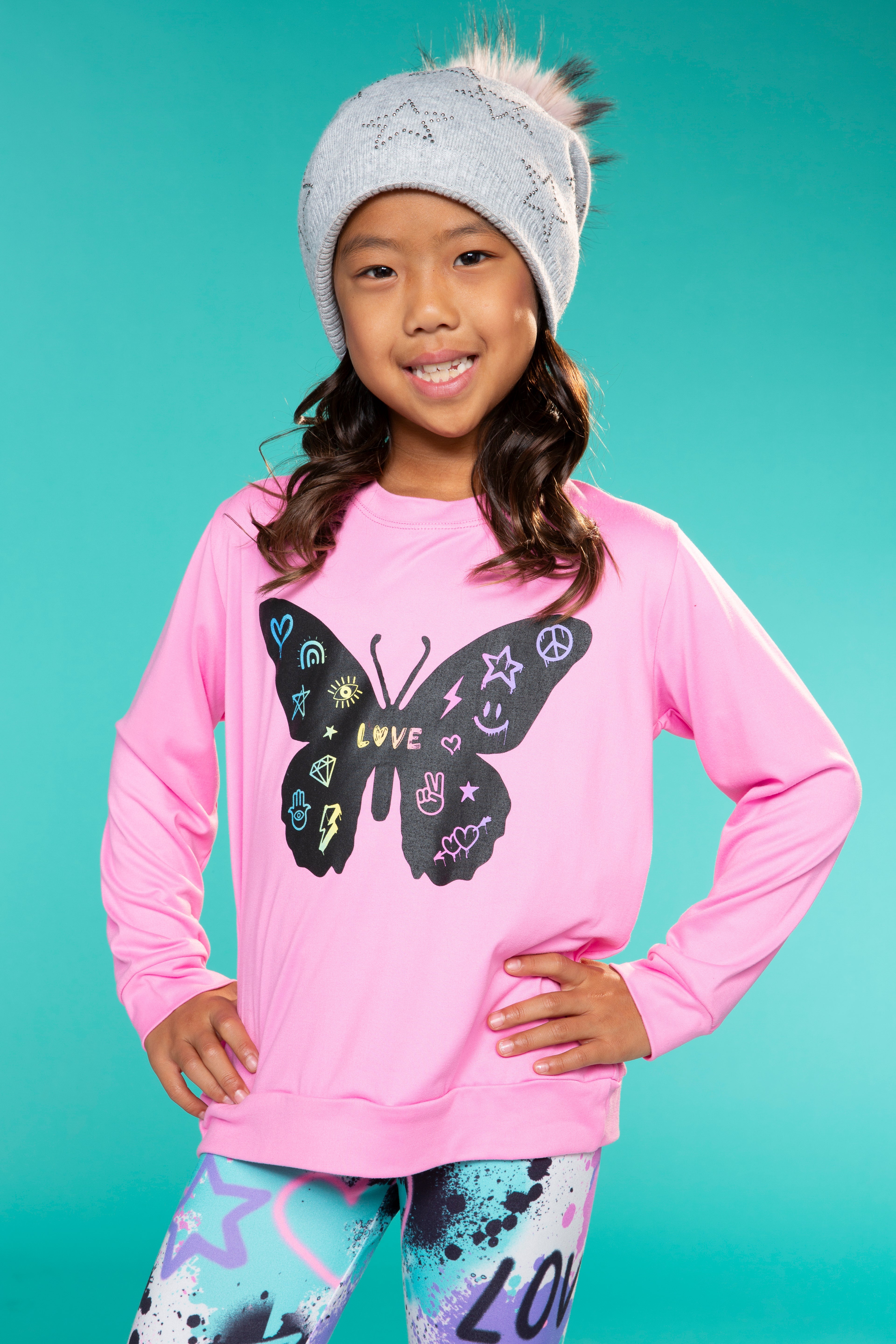 Simply Soft Long Sleeve Crew Top - Lilac Leopard Love