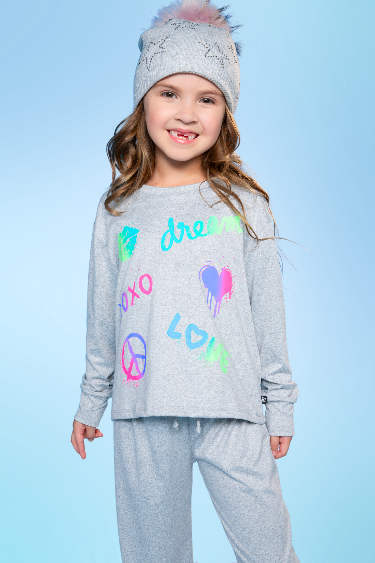 Simply Soft Long Sleeve Easy Tee & Karate Pant - Ivory Cherries & Bears