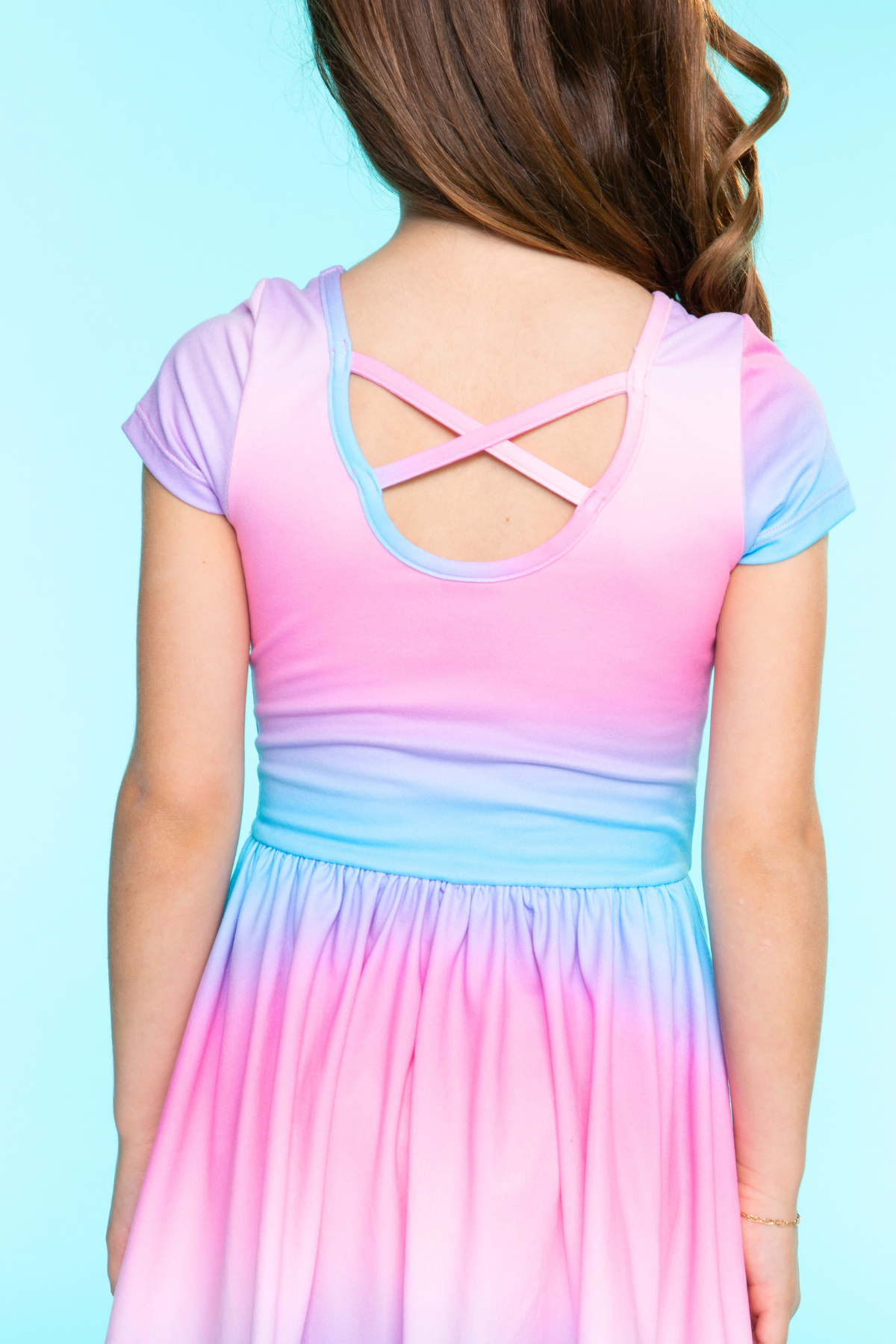 Simply Soft Short Sleeve Be Happy Dress - Tie Dye Rainbow Donuts - NEW!