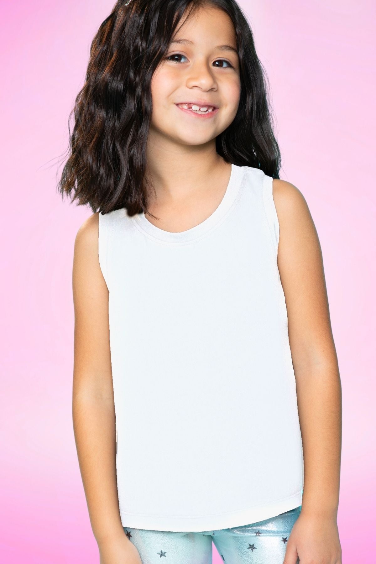 Simply Soft Easy Tank - Lt Pink Gummy Bear Rainbow