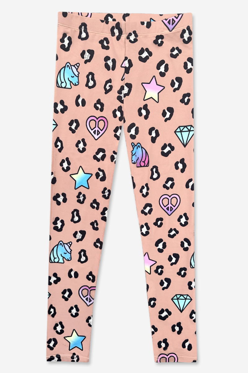 Simply Soft Long Legging - Purple Graffiti Rainbow