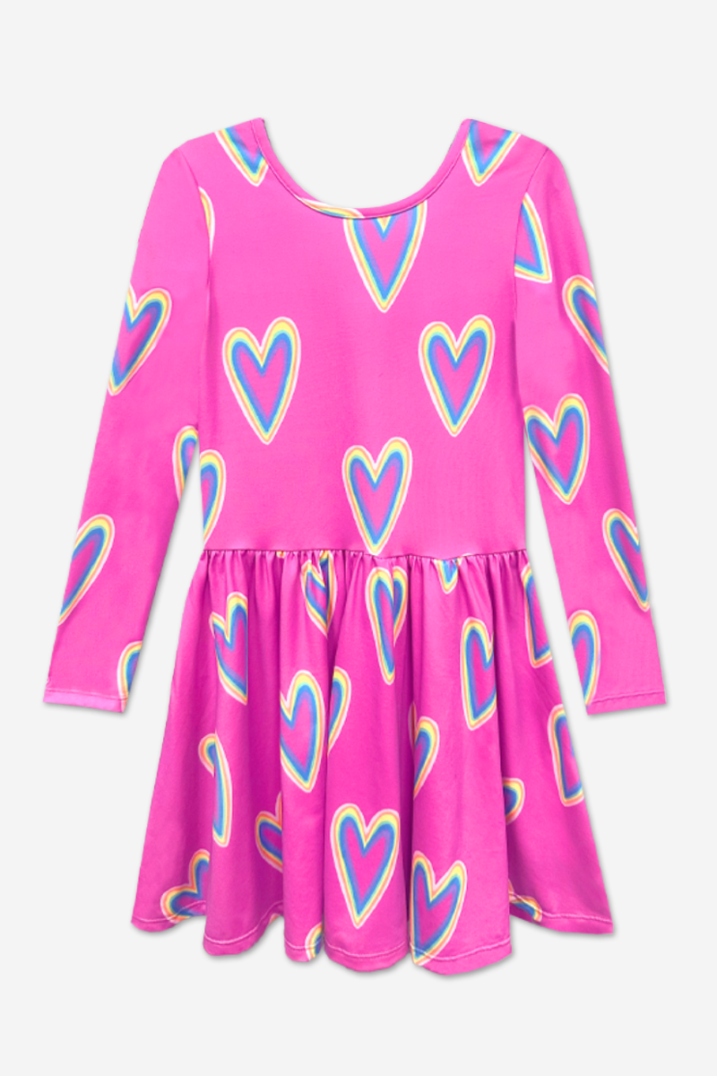 Simply Soft Long Sleeve Be Happy Dress.. - Rainbow Star