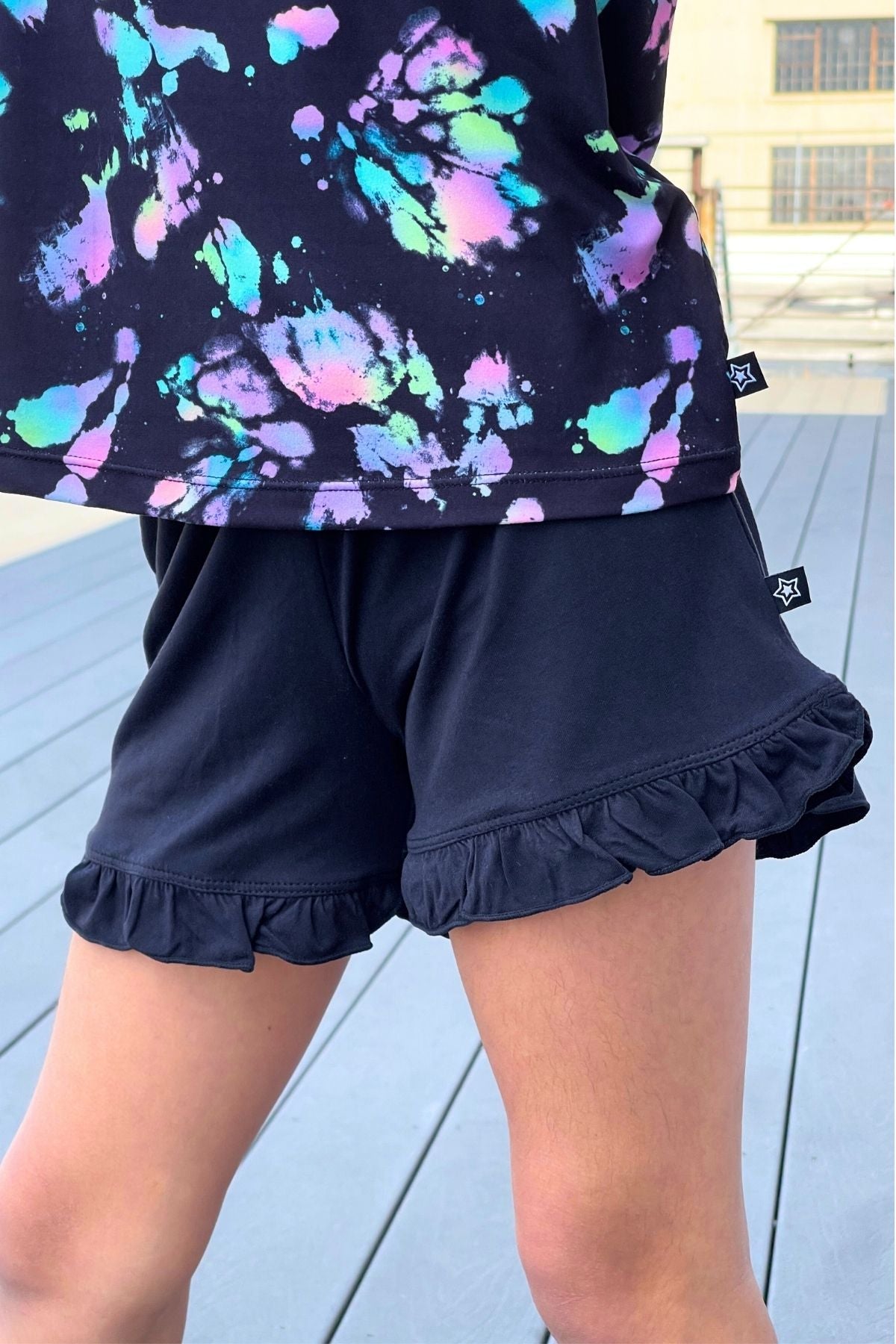 Simply Soft Ruffle Short - Black