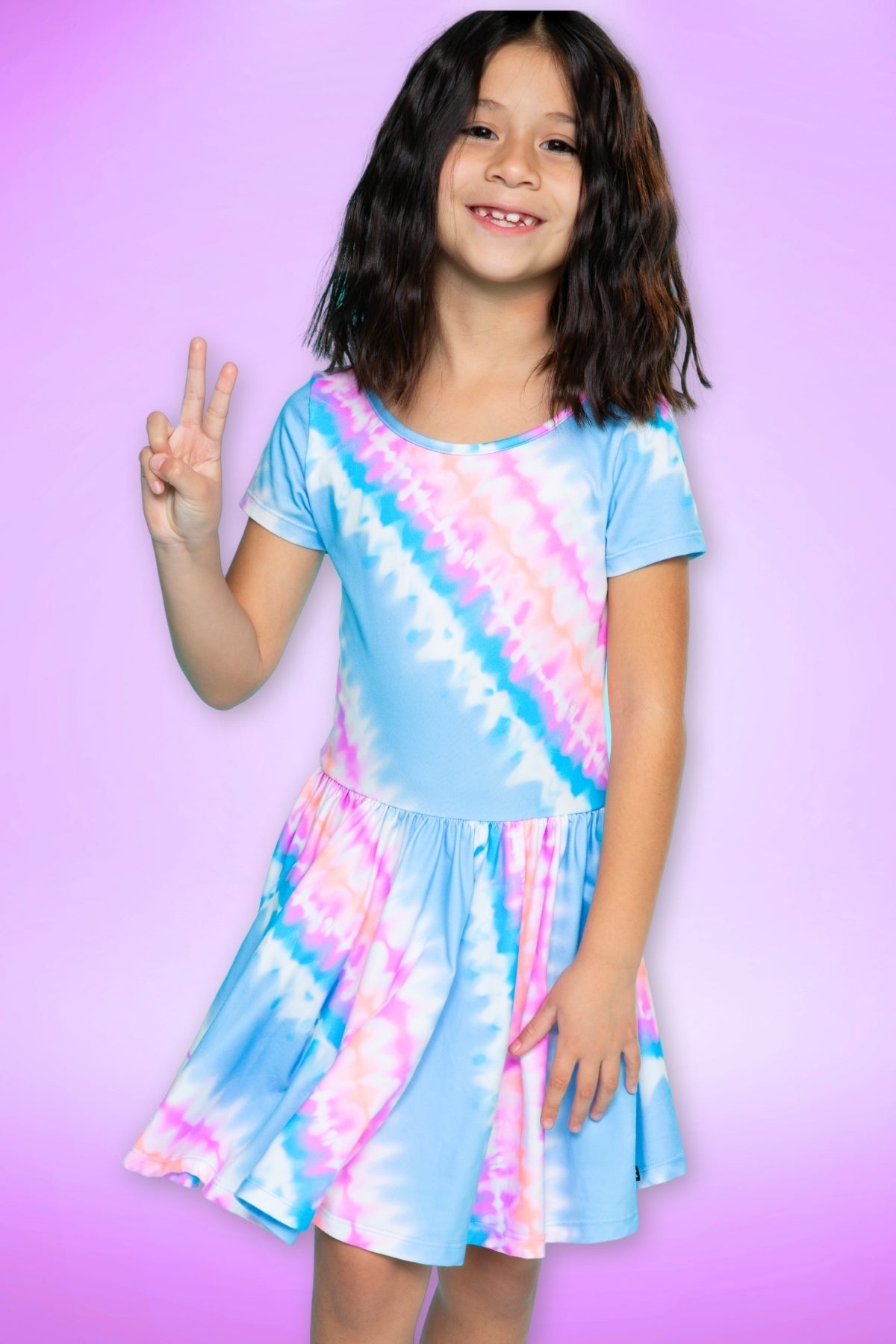 Simply Soft Short Sleeve Be Happy Dress - Pink Birthday Cake