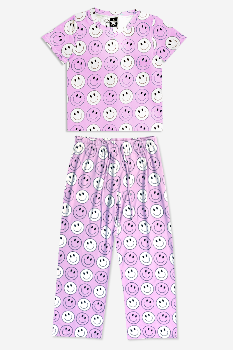 Simply Soft Easy Tee & Karate Pant - Pink Gingham Leopard