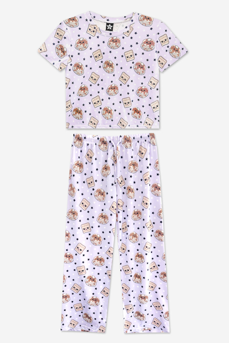 Simply Soft Easy Tee & Karate Pant - Pink Gingham Leopard