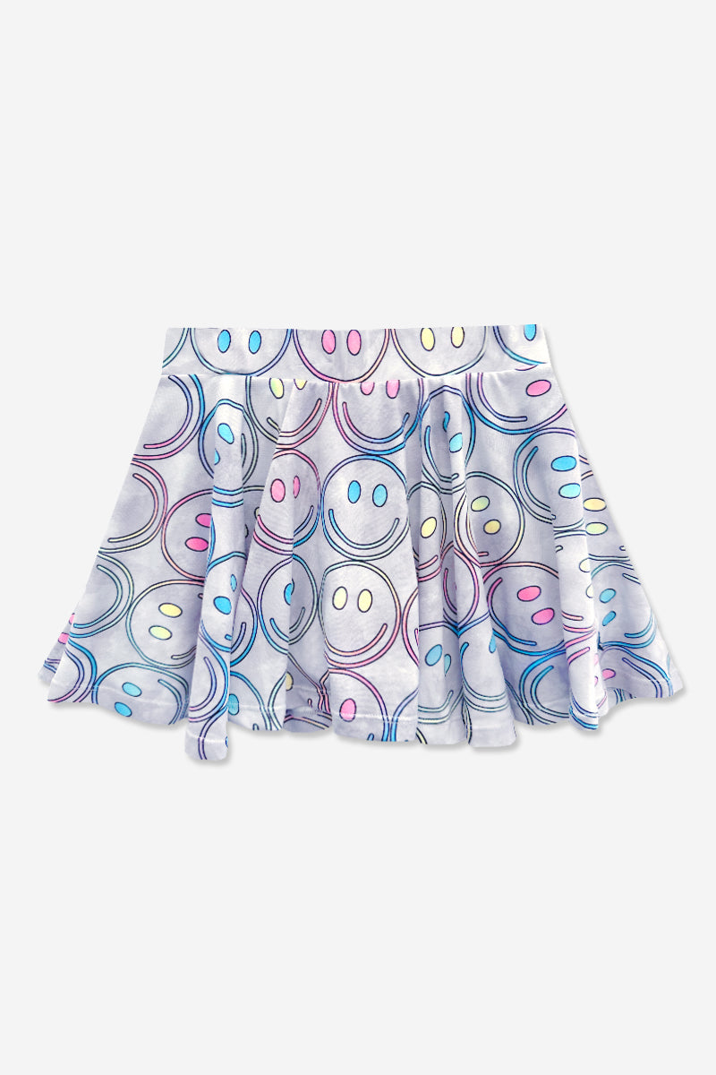 Simply Soft Skort - Pink Daisy Rainbow