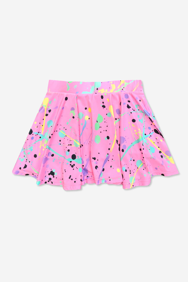 Simply Soft Skort - Pink Daisy Rainbow