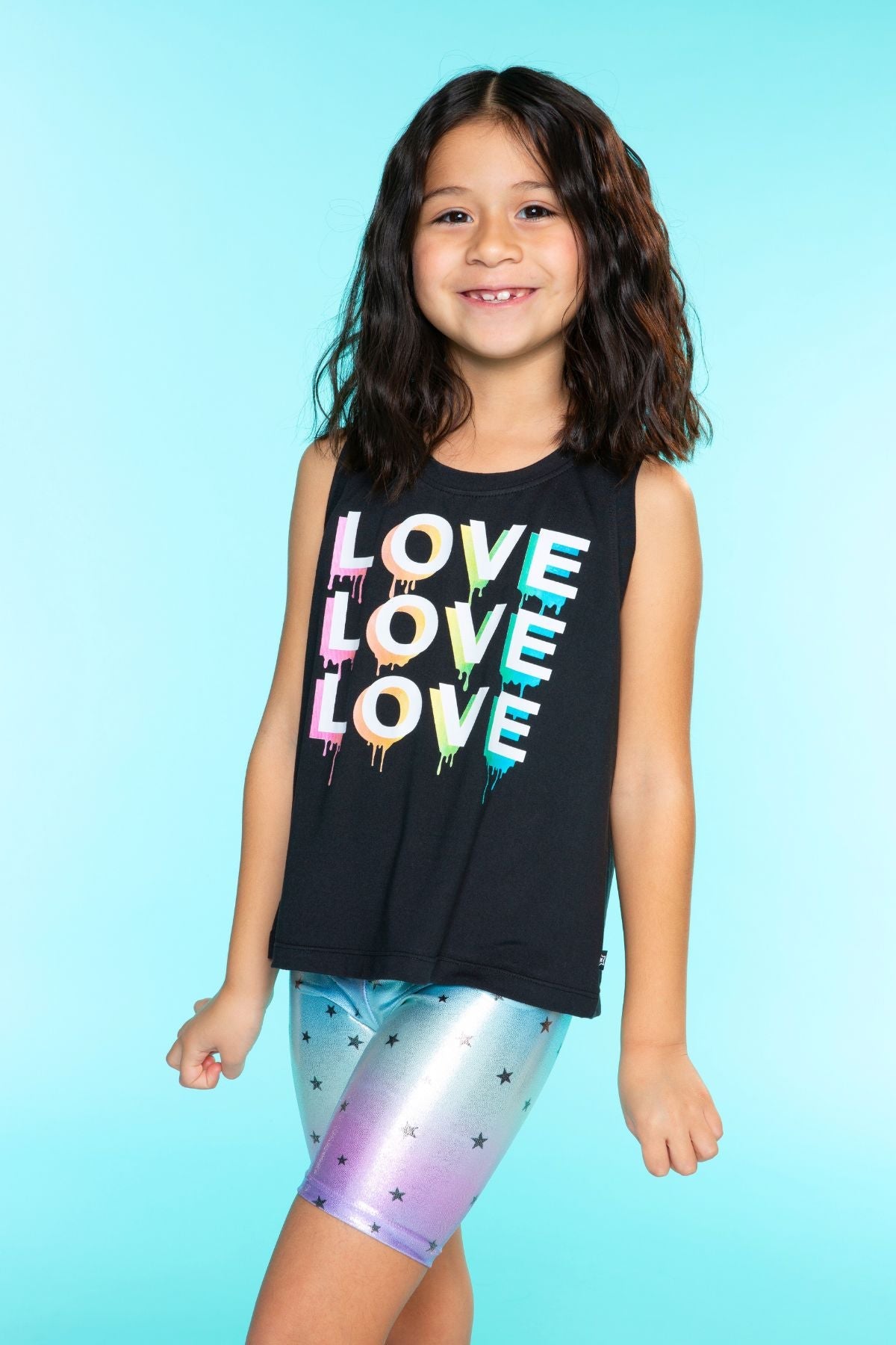Simply Soft Easy Tank - Lt Pink Gummy Bear Rainbow