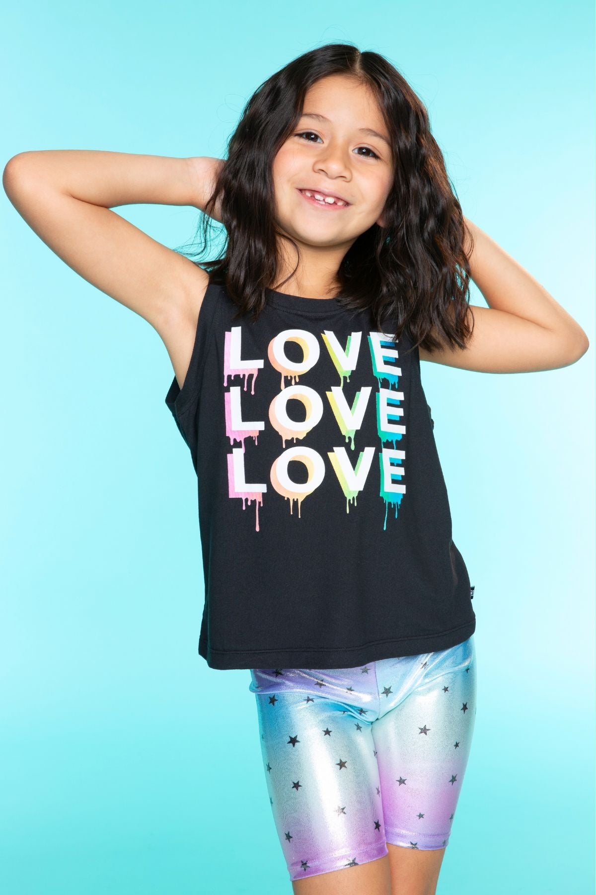 Simply Soft Easy Tank - Lt Pink Gummy Bear Rainbow