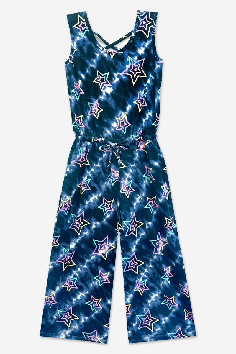 Simply Soft Tank Wide Leg Jumpsuit - Blush Mauve Tie Dye - NEW!