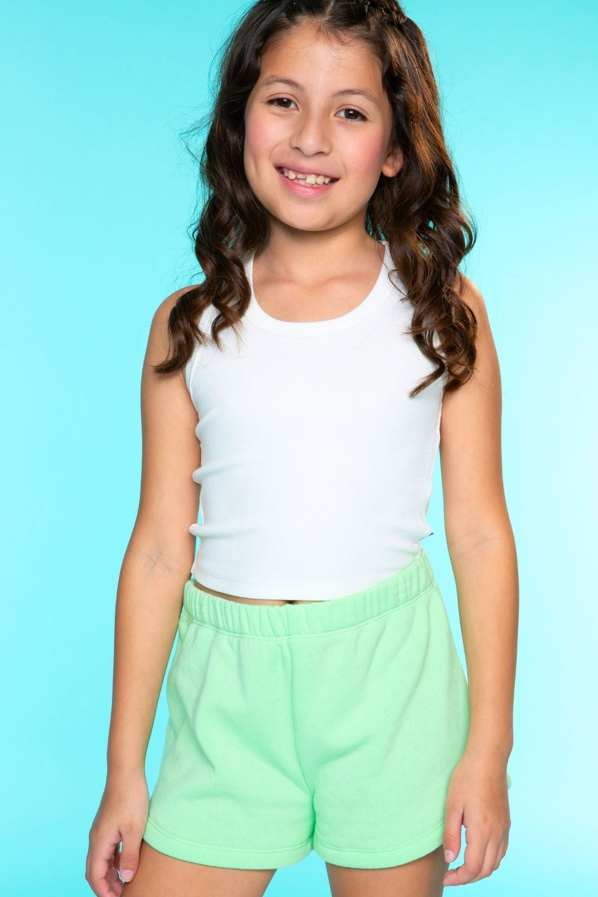 Ultra-Soft Ribbed Cropped Racer Tank - Neon Pink