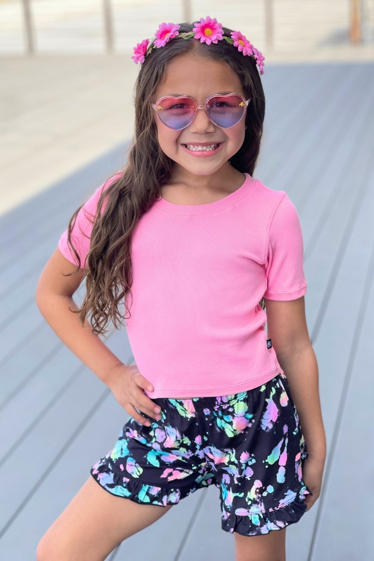 Ultra-Soft Ribbed Fitted Tee - Petal Pink - NEW!