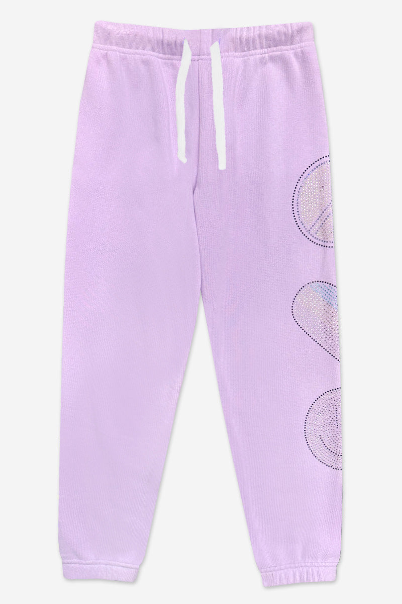 Cotton Soft French Terry Sweatpant ••• - Grey Pink Blue Stripe