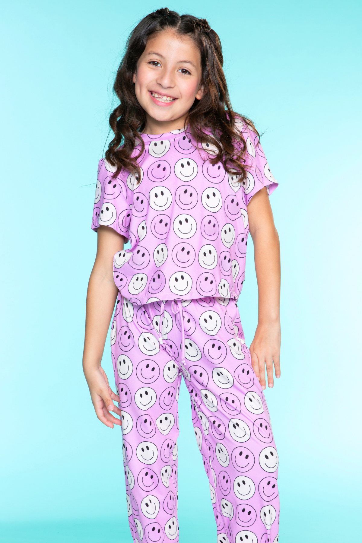 Simply Soft Easy Tee & Karate Pant - Pink Gingham Leopard