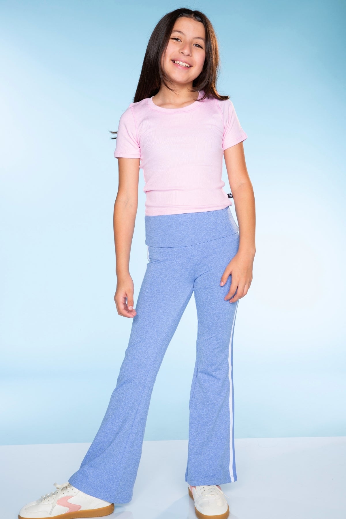 3 Pack Simply Soft Luxe Foldover Flare - Denim White Stripe | Black White Stripe | Dusty Pink White Stripe - NEW!