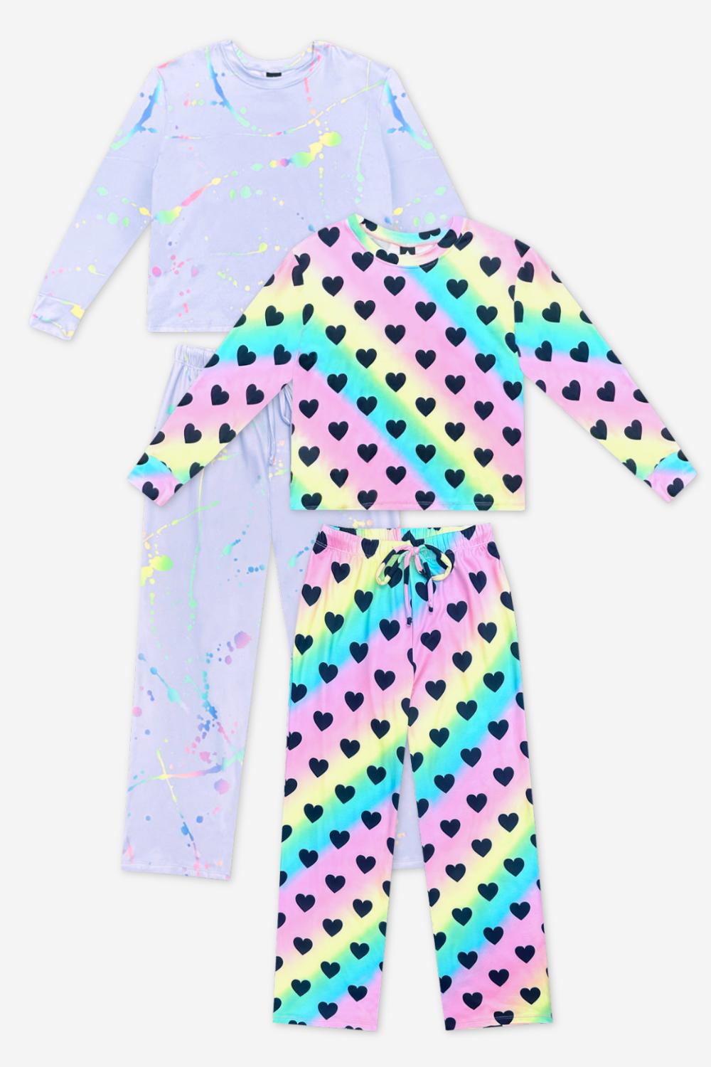 2-Pack Simply Soft L/S Wide Leg Lounge Set