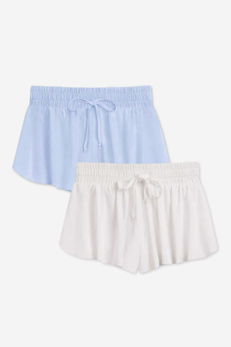 2 Pack - Air Swift Flowy Short - Coconut Cream | Ice Blue
