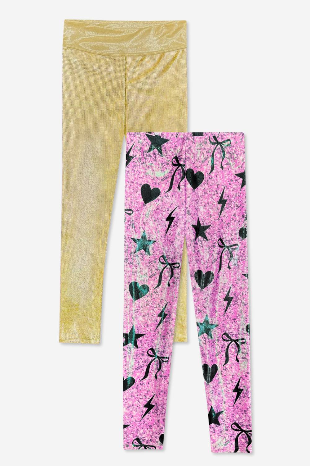 2-Pack Glitter Foil High Shine Legging.