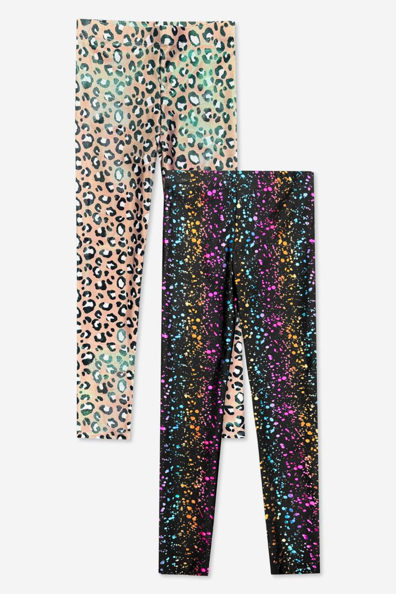2-Pack Glitter Foil High Shine Legging.