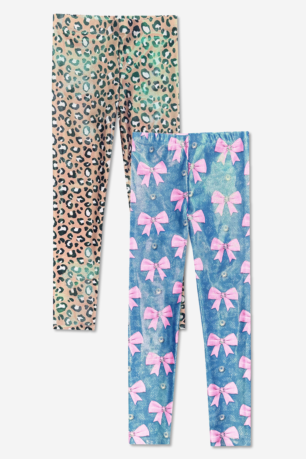 2-Pack Glitter Foil High Shine Legging