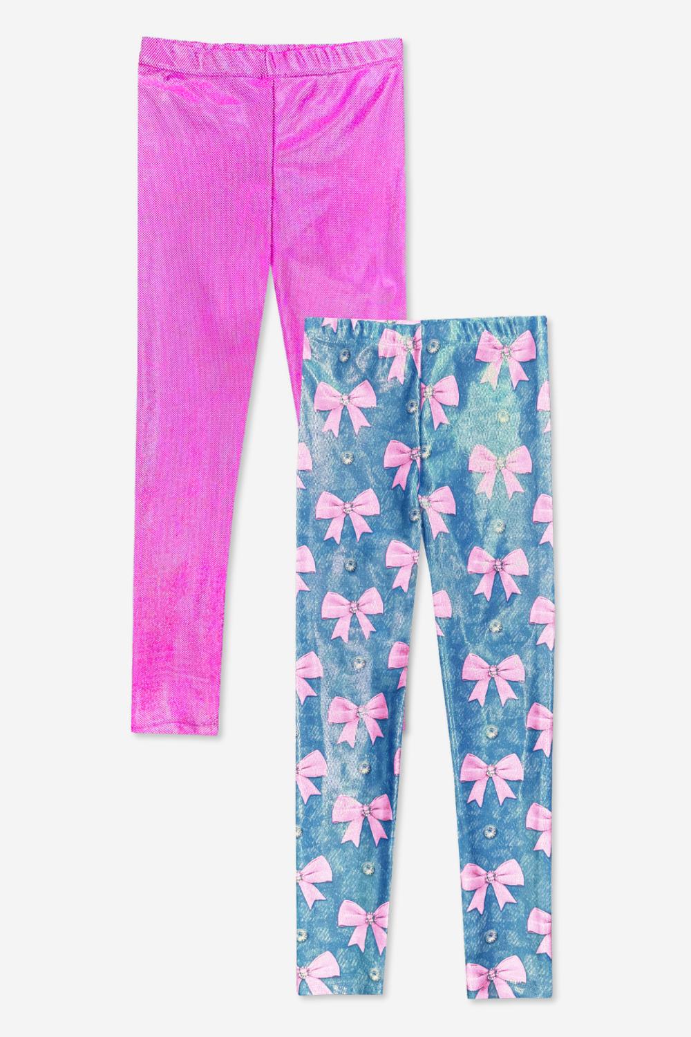 2-Pack Glitter Foil High Shine Legging