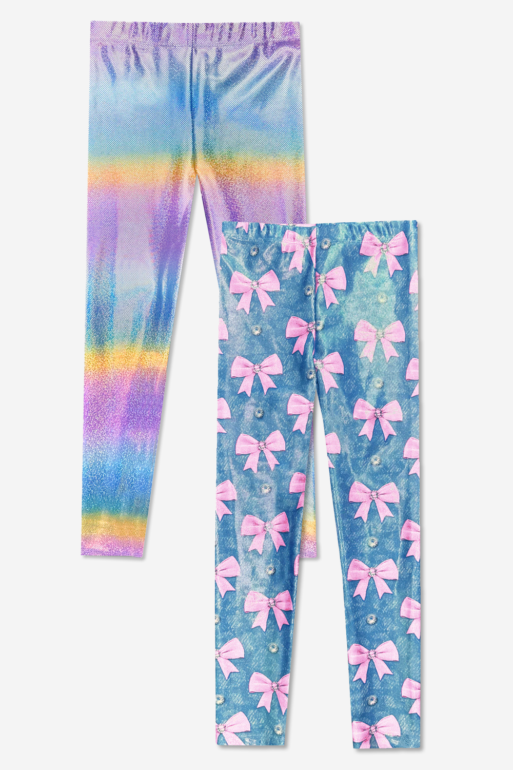 2-Pack Glitter Foil High Shine Legging