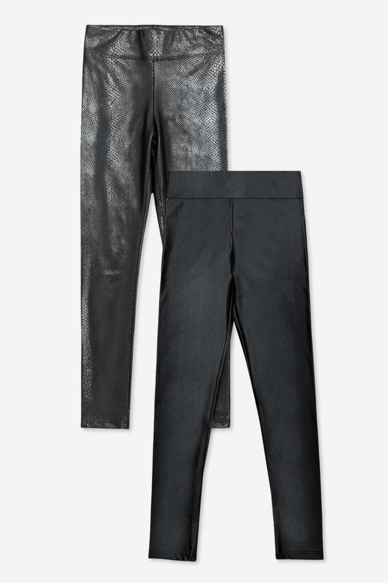 2-Pack Liquid Mid-Rise Legging - Black | Black Snake