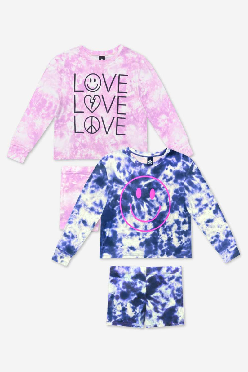 2-Pack Simply Soft Long Sleeve Easy Tee & Tumble Short Lounge Set