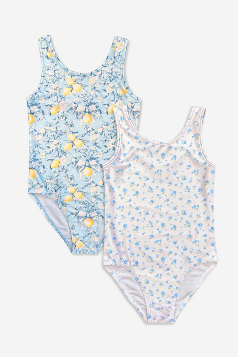 2 Pack One Piece Cross Back Swimsuit