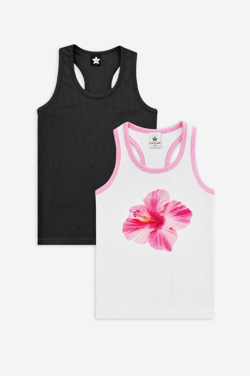 2 Pack - Ribbed Racerback Tank