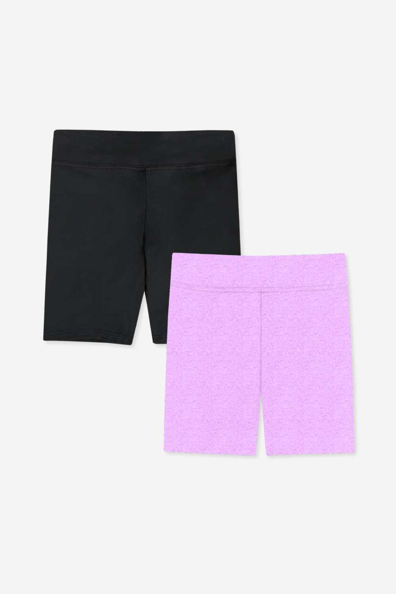 2-Pack Simply Soft Luxe Biker Short - Black | Candy Pink