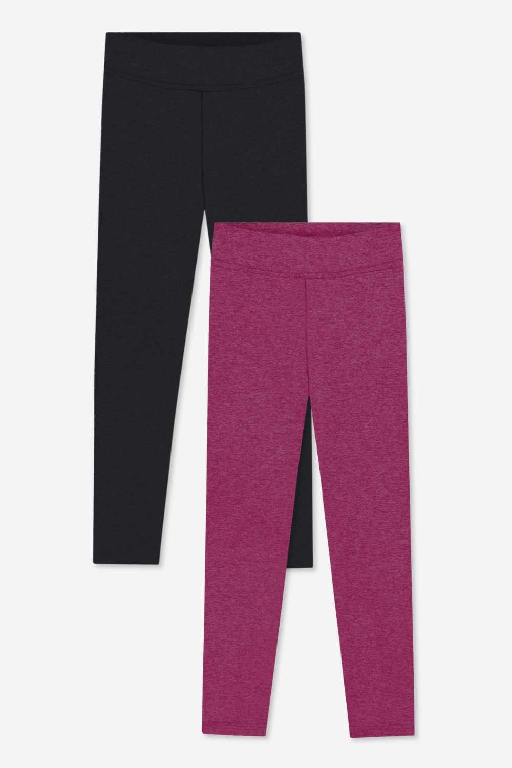 2-Pack Simply Soft Luxe Legging - Neon Pink | Pink Mauve Heather - NEW!
