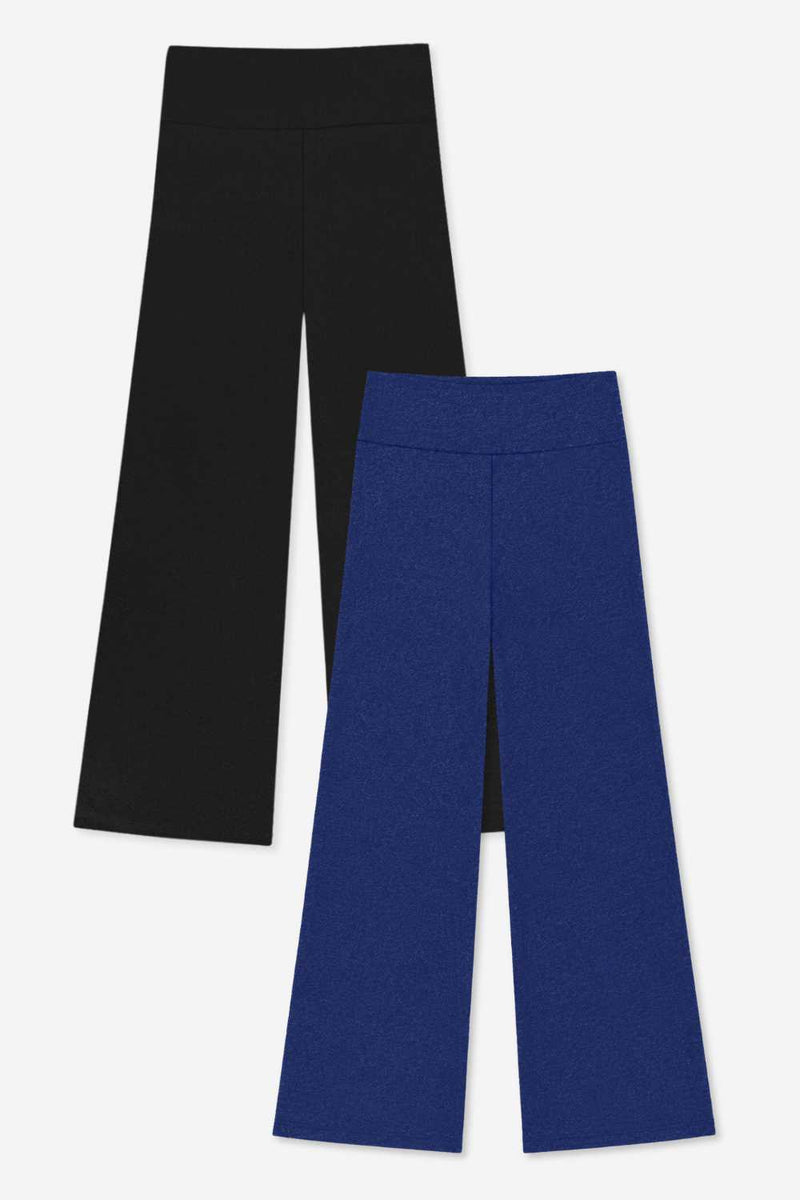 2-Pack Simply Soft Luxe Wide Leg Pant - Black | Navy Heather Blue - NEW!