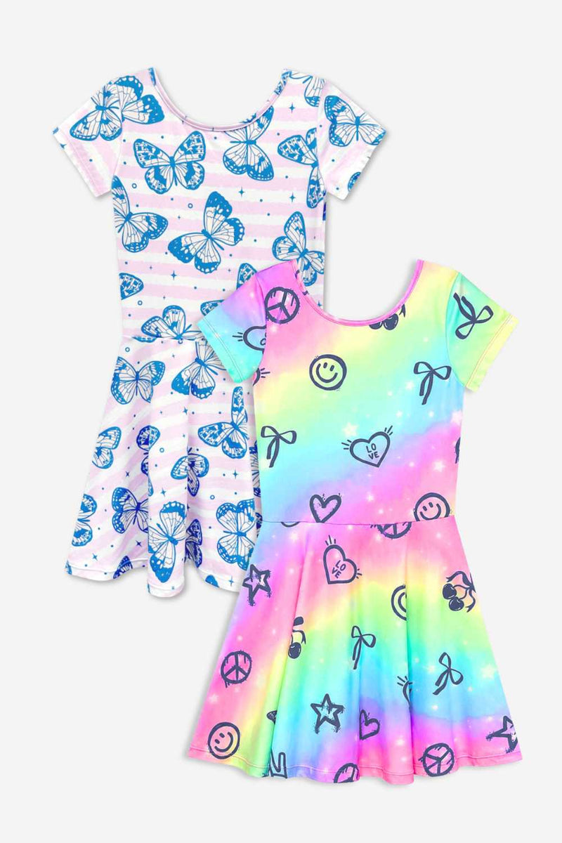 2 Pack SS Skater Dress