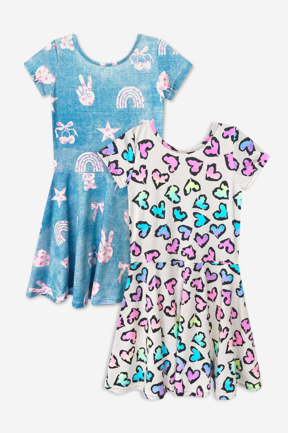 2 Pack SS Skater Dress