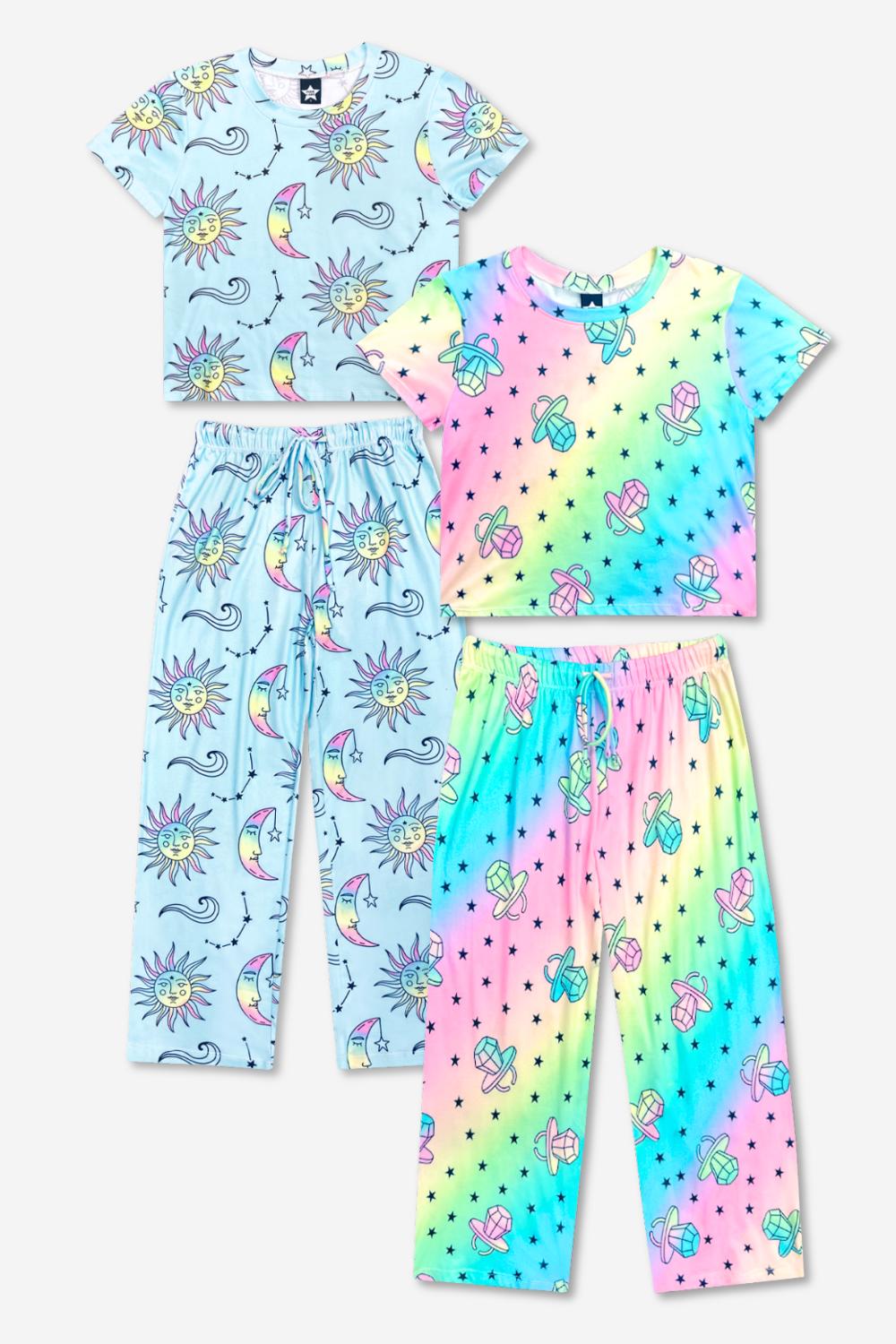 2-Pack Simply Soft S/S Wide Leg Lounge Set